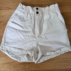 Target Women's High Waist Cream Shorts
